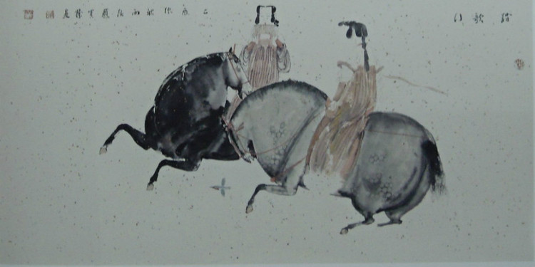 颜宝臻国画人物作品