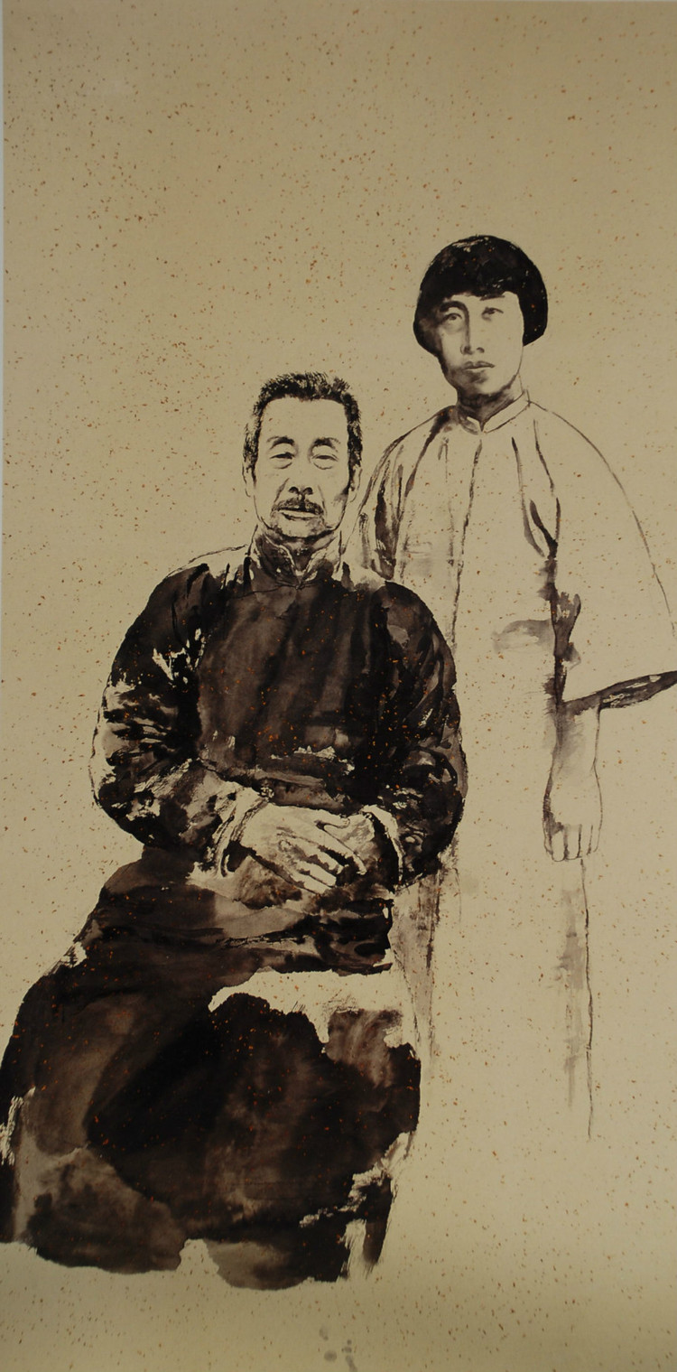 颜宝臻国画人物作品