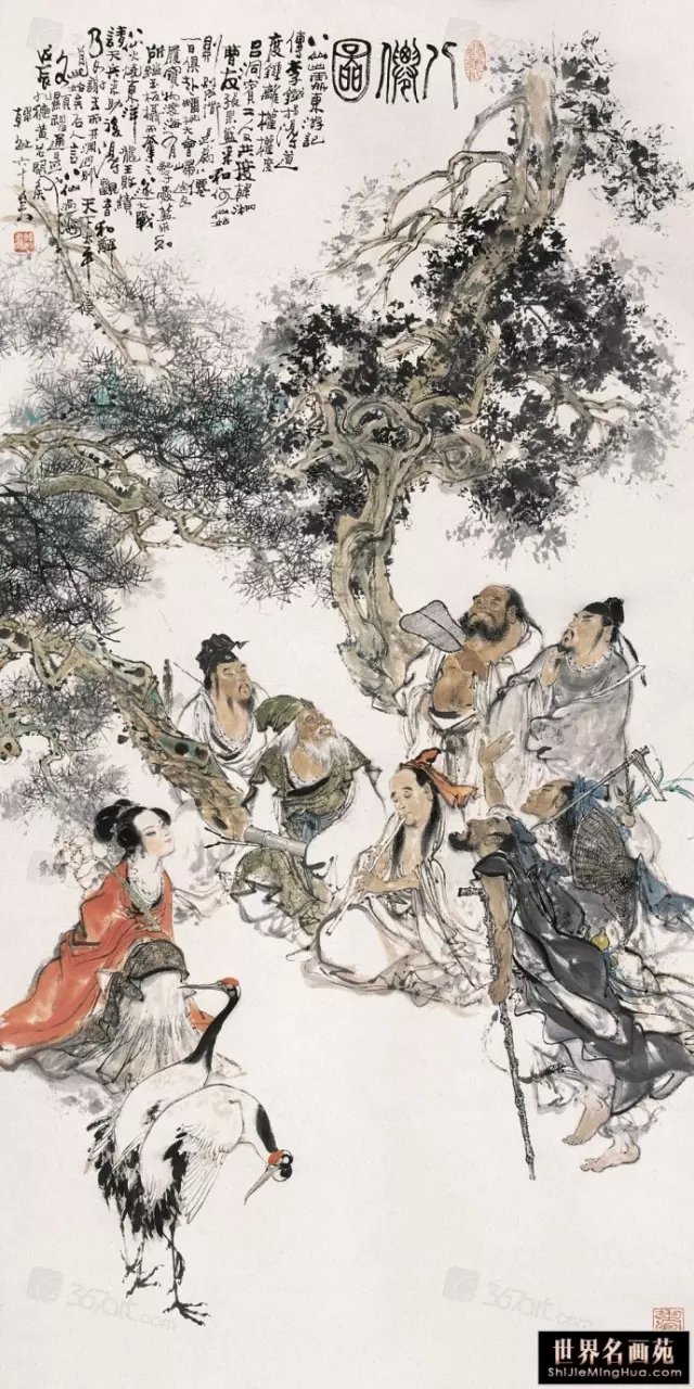 韩敏国画人物作品