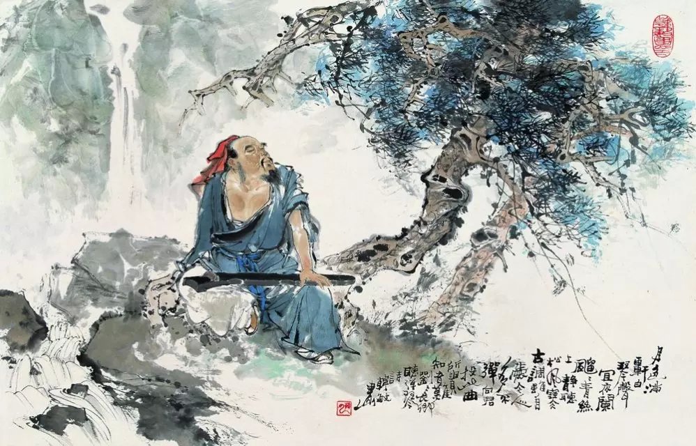 韩敏国画人物作品