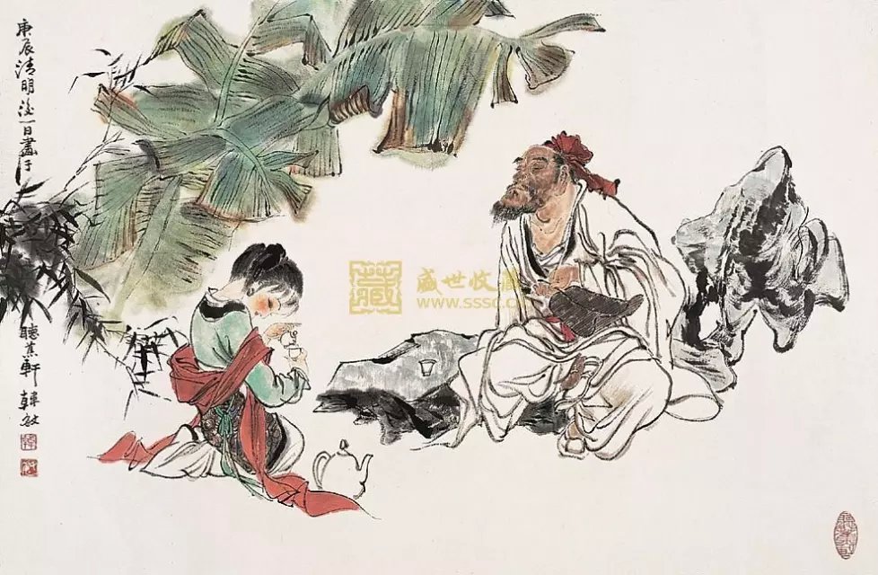 韩敏国画人物作品