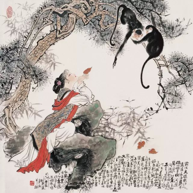 韩敏国画人物作品