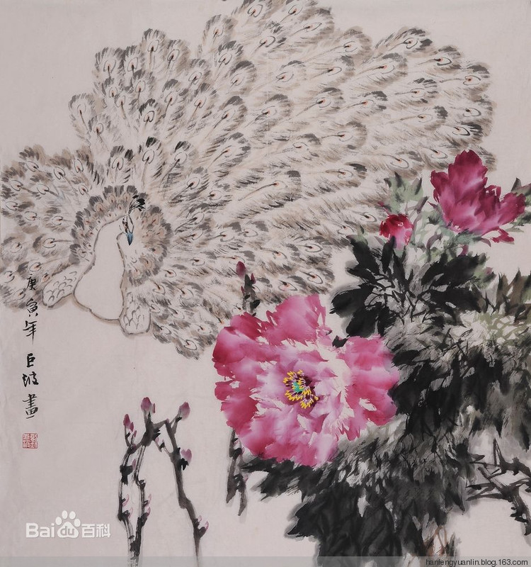 刘巨波国画花鸟作品