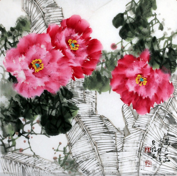 刘巨波国画花鸟作品