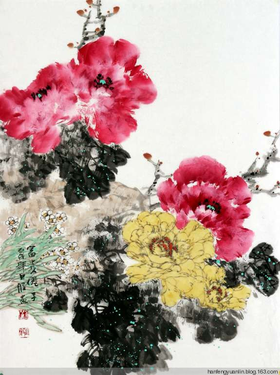 刘巨波国画花鸟作品