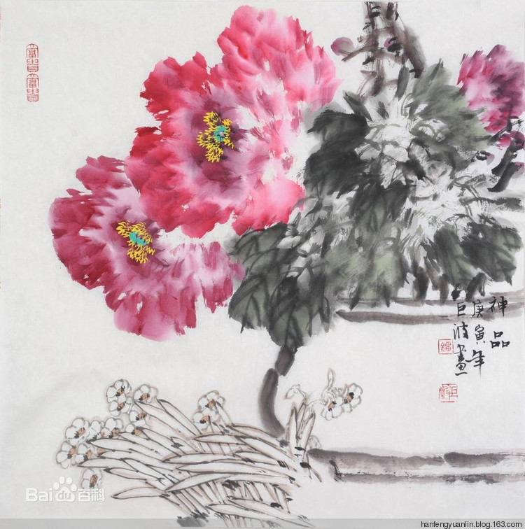 刘巨波国画花鸟作品
