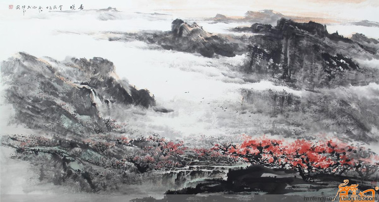 宛建国国画山水作品