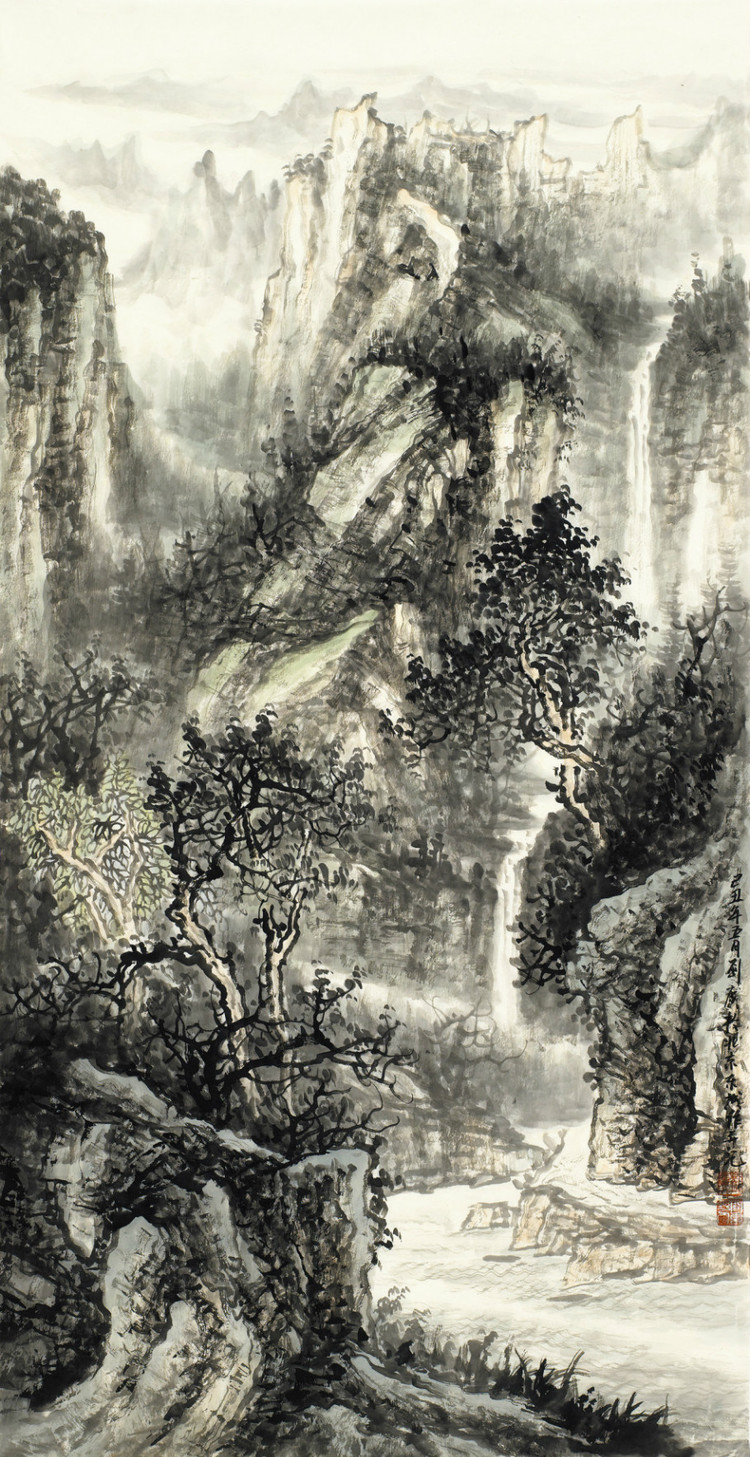 刘广国画山水作品