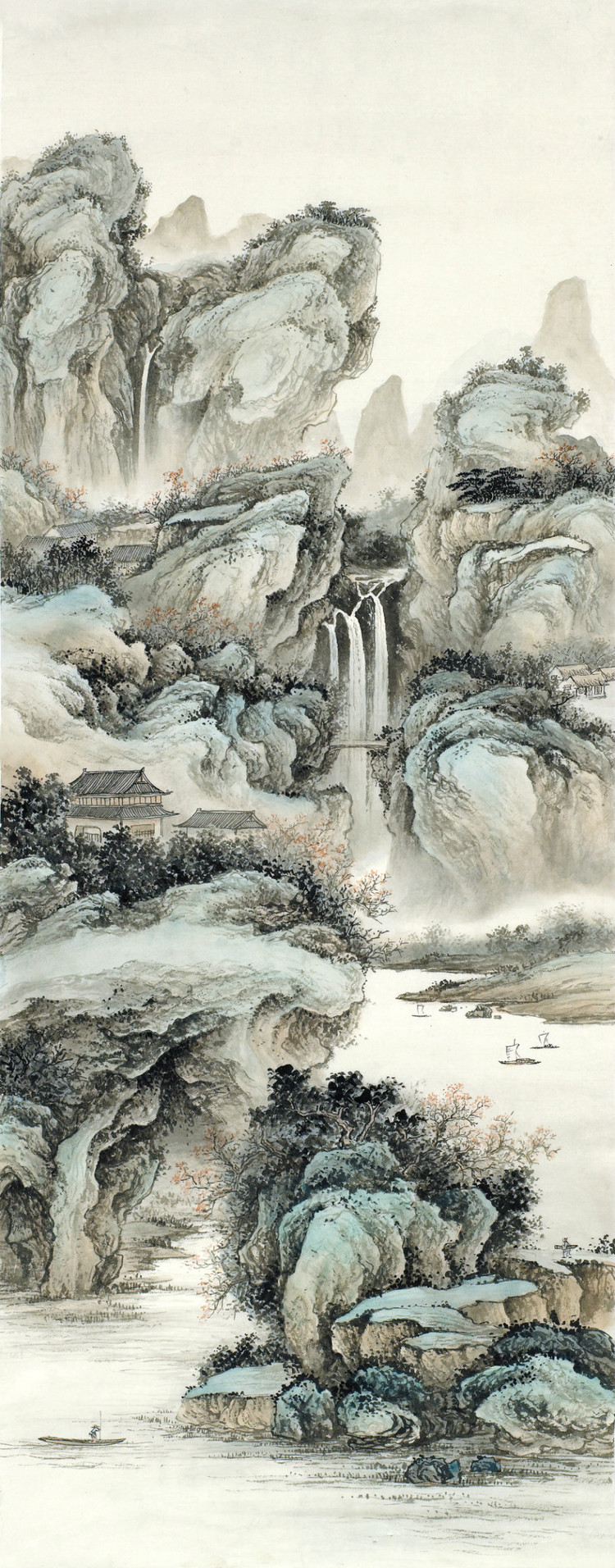 刘广国画山水作品