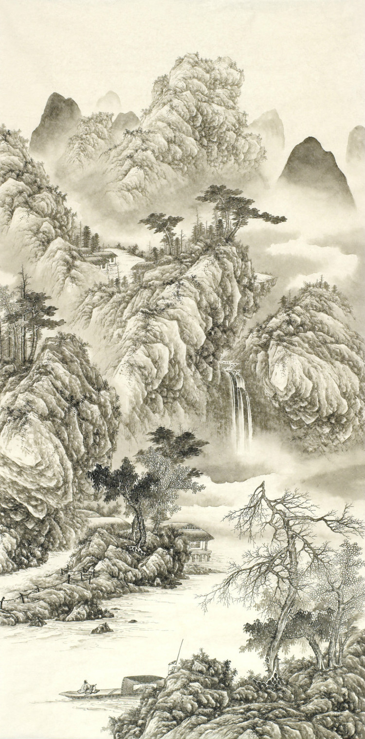 刘广国画山水作品