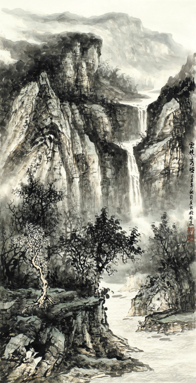 刘广国画山水作品