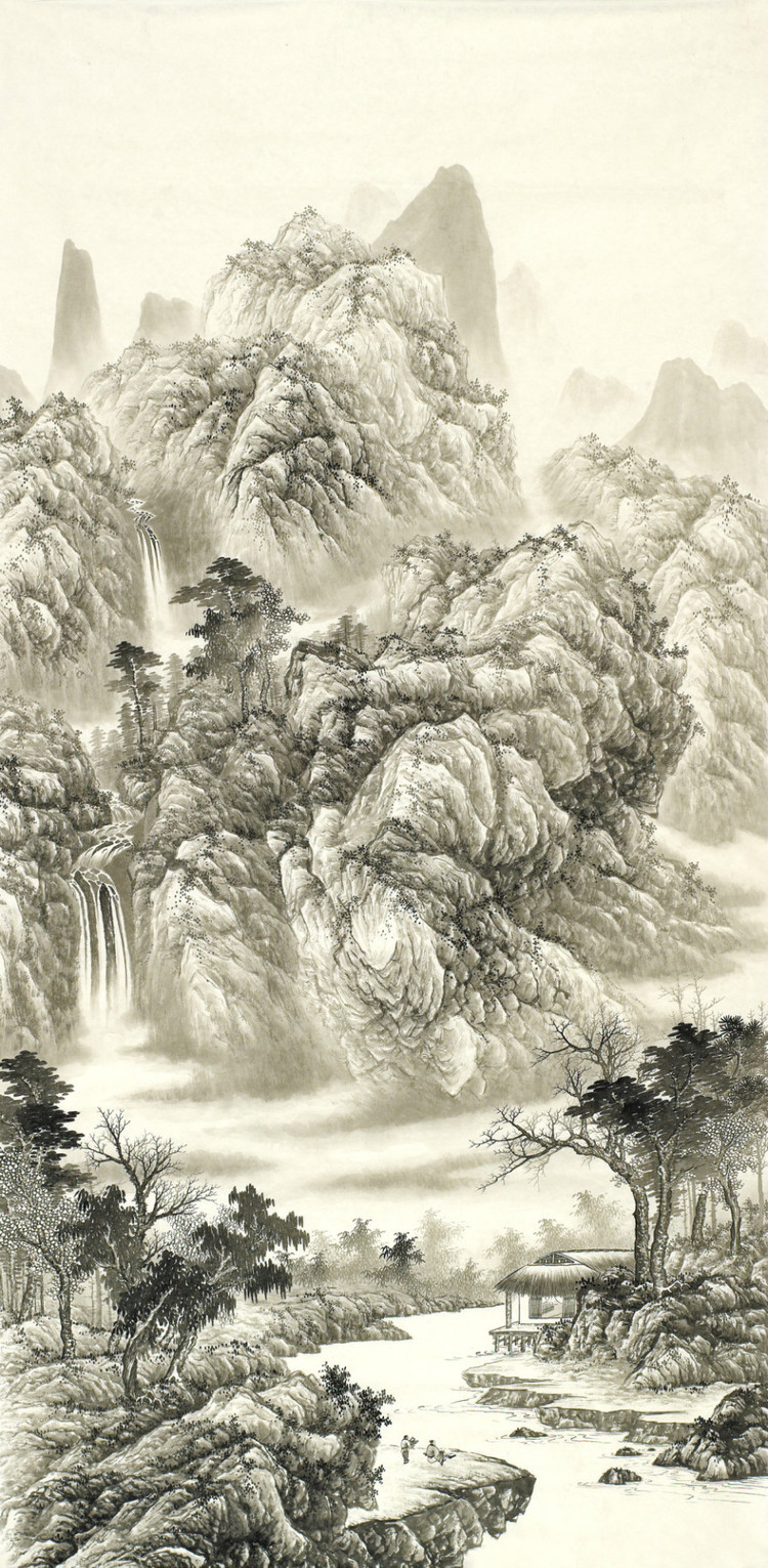 刘广国画山水作品