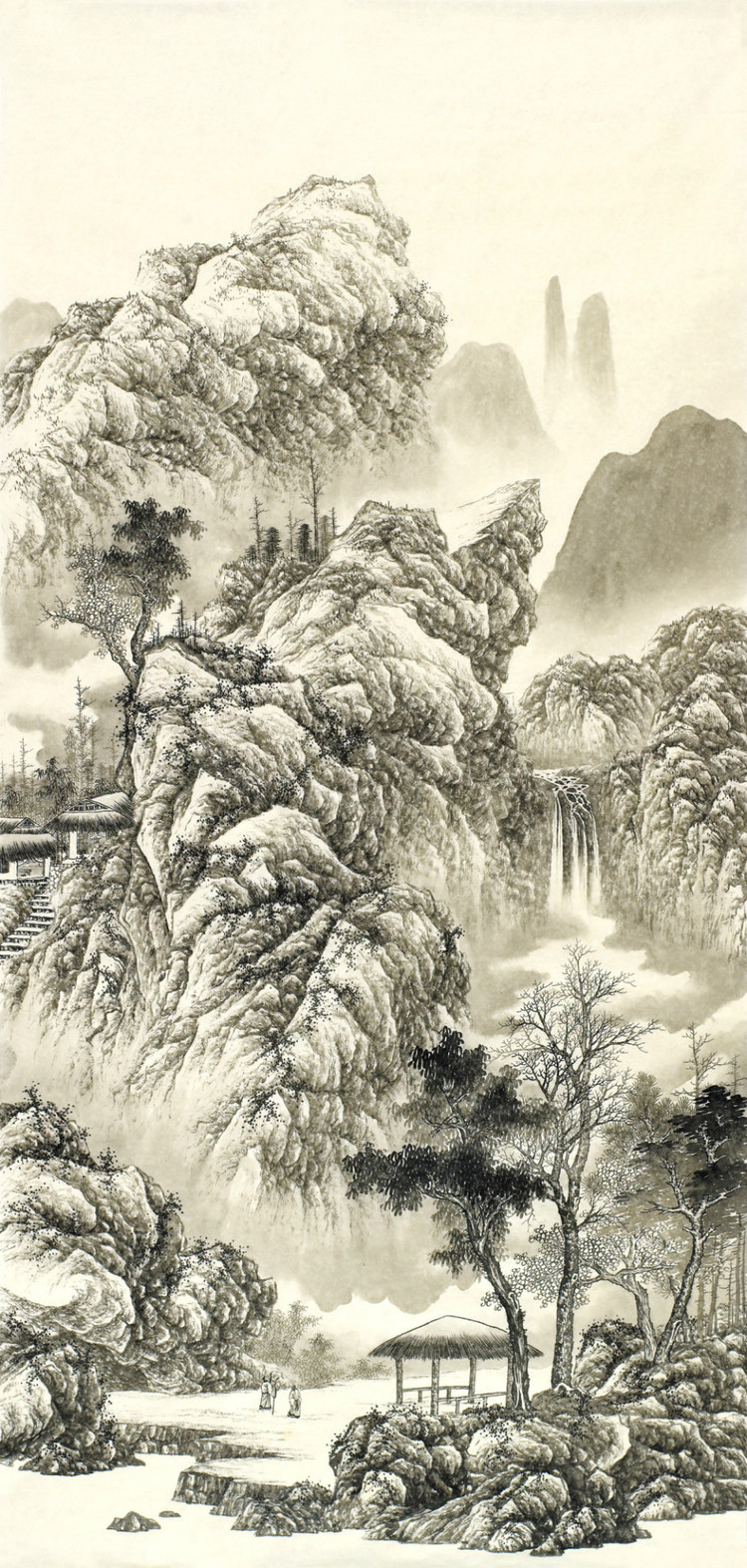 刘广国画山水作品