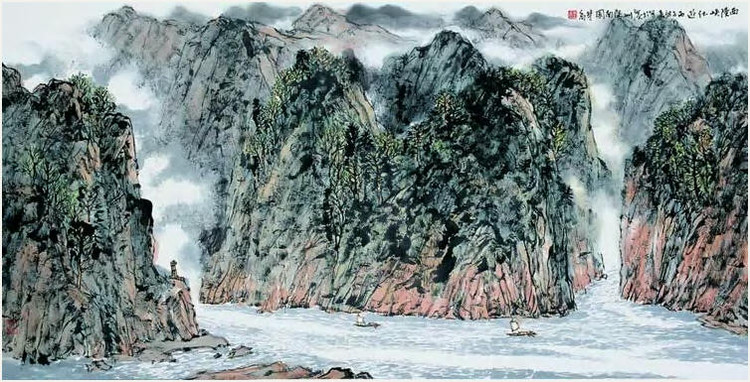 方楚乔国画山水作品