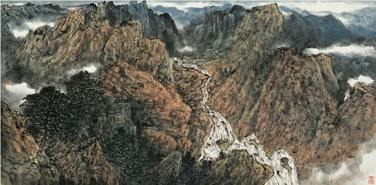 方楚乔国画山水作品