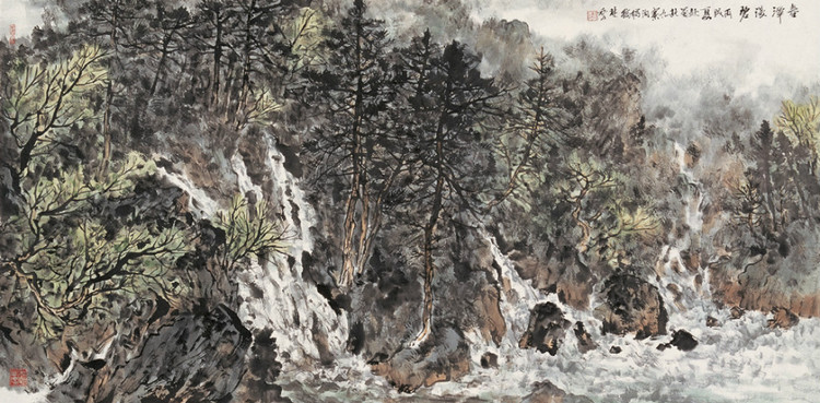 方楚乔国画山水作品