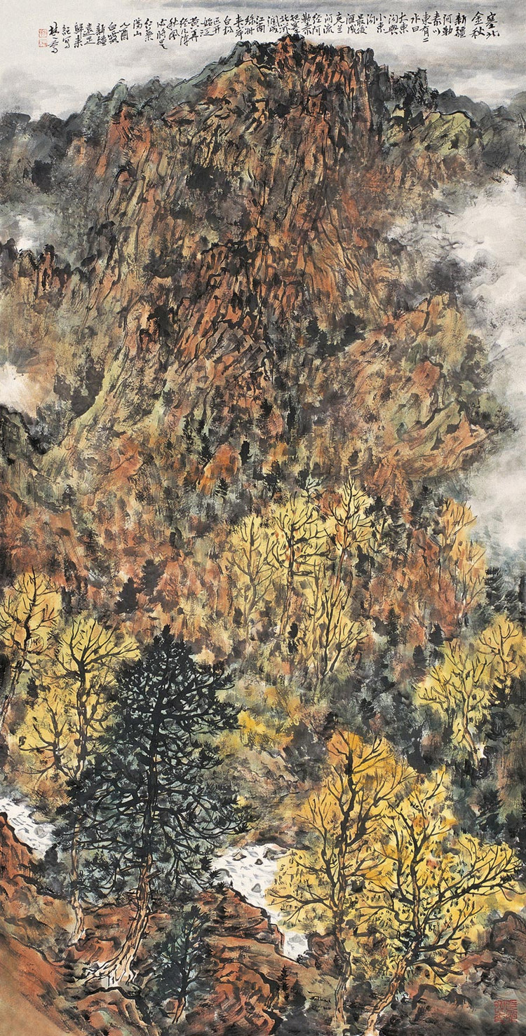 方楚乔国画山水作品