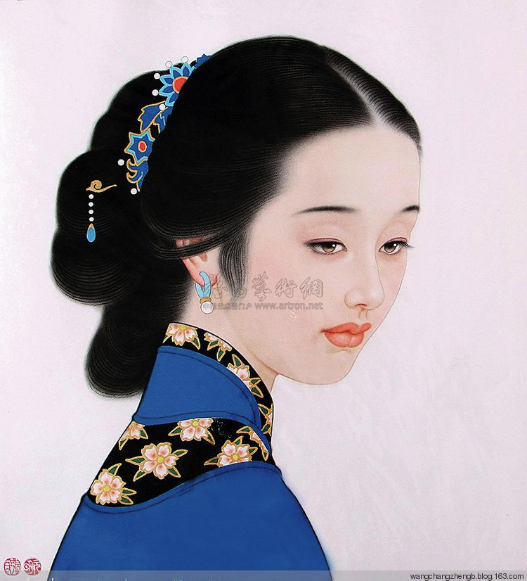张元明国画人物作品