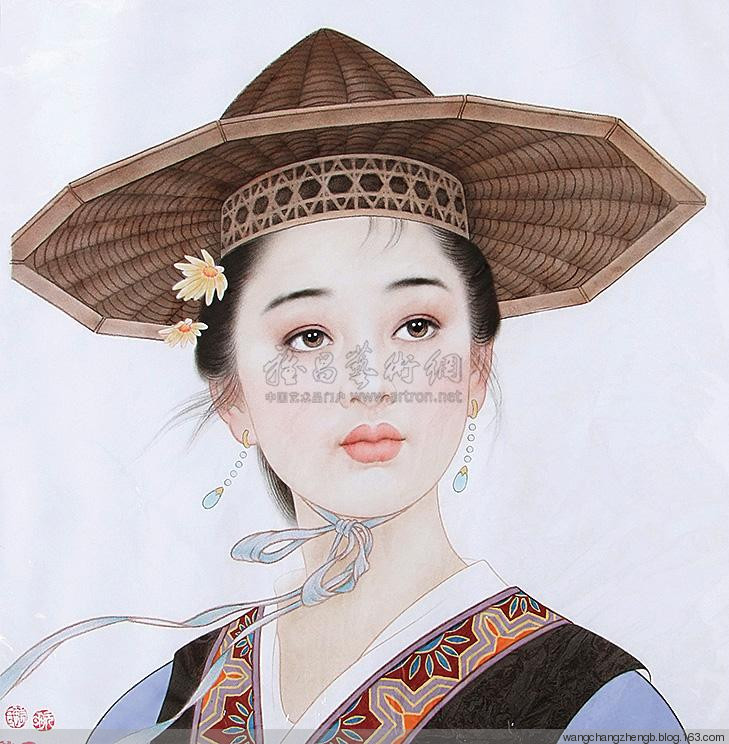 张元明国画人物作品