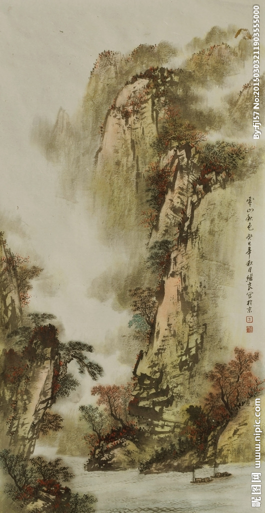 方继良国画山水作品