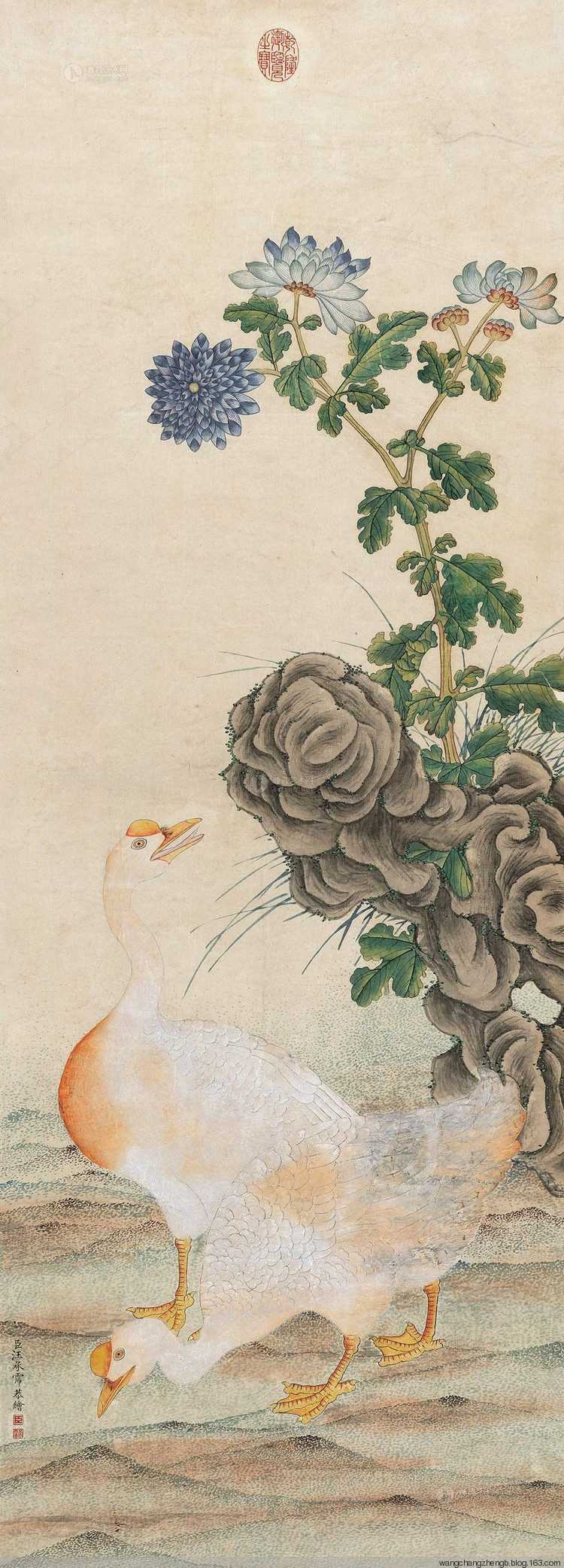 汪承霈国画花鸟作品