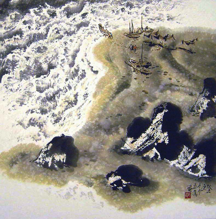 庞泰嵩国画山水作品