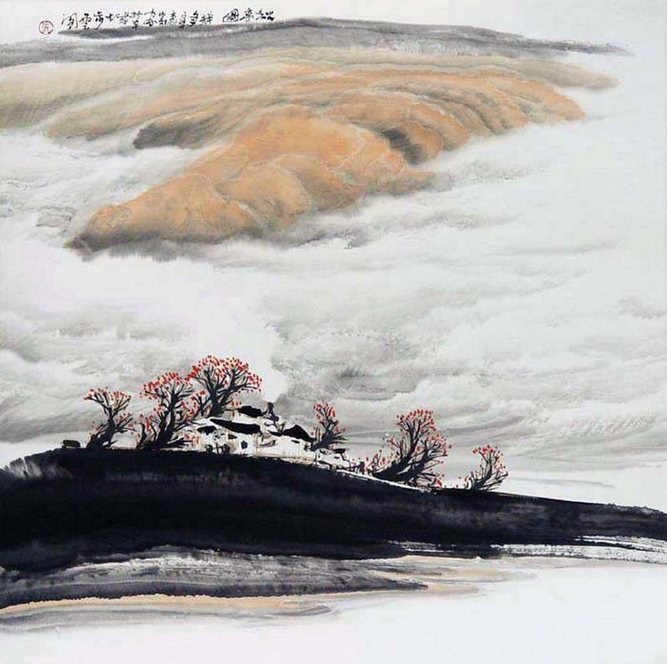 庞泰嵩国画山水作品