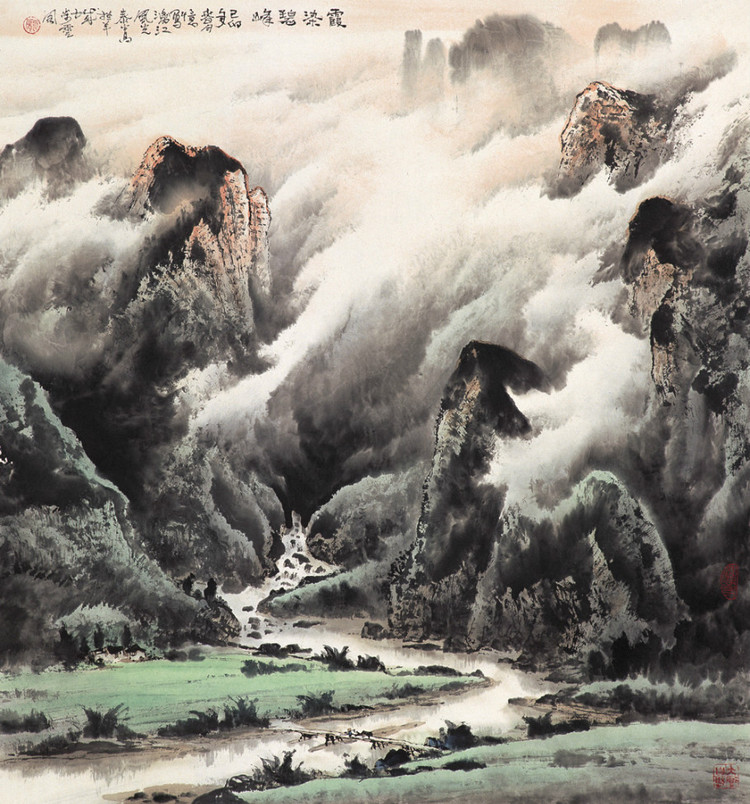 庞泰嵩国画山水作品