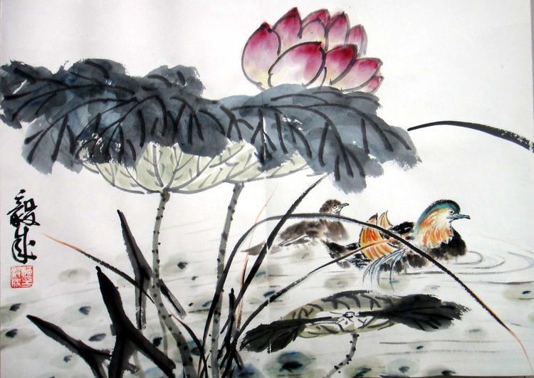 柳毅成国画花鸟作品