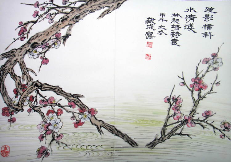 柳毅成国画花鸟作品