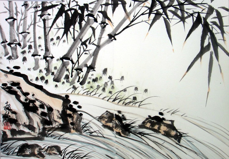 柳毅成国画花鸟作品