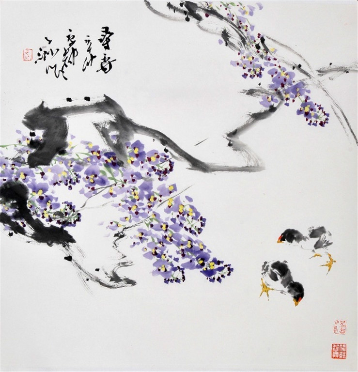 王子洲画鸡作品