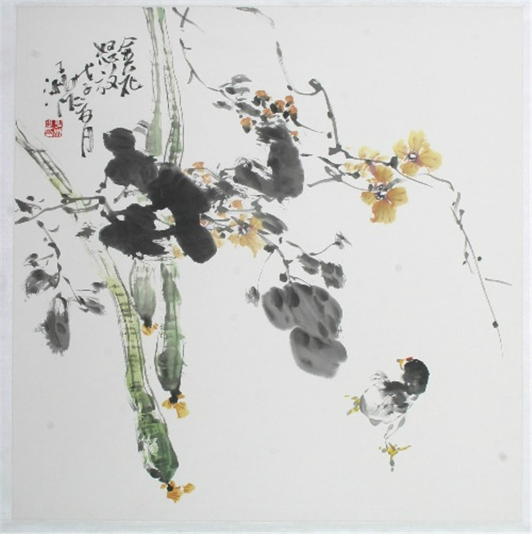 王子洲画鸡作品