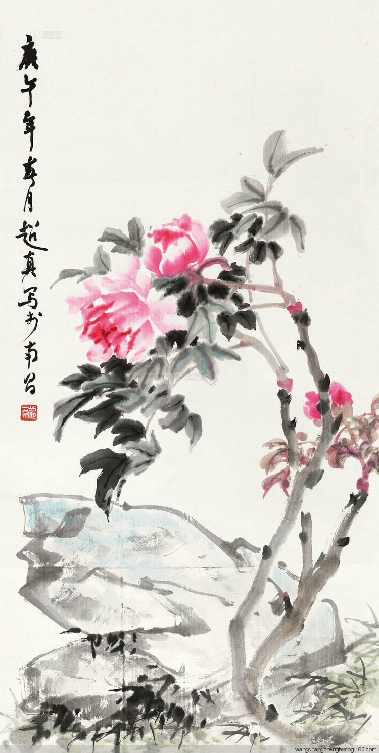 彭友善国画花鸟作品