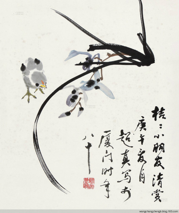 彭友善国画花鸟作品