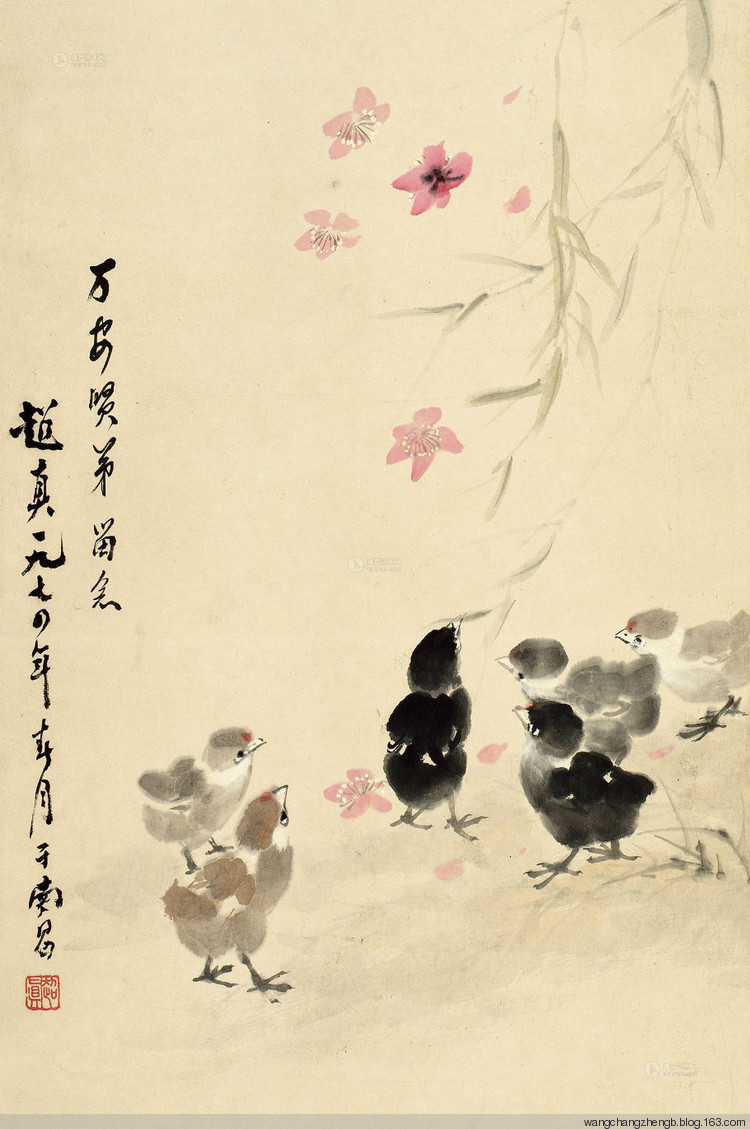彭友善国画花鸟作品
