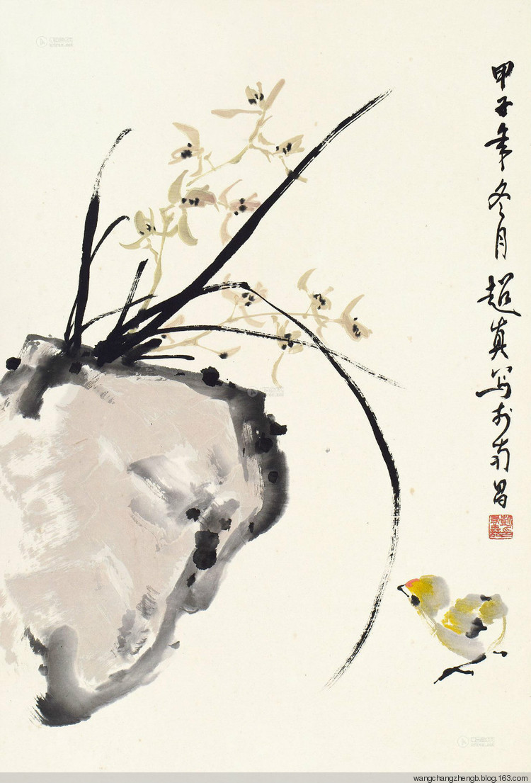彭友善国画花鸟作品