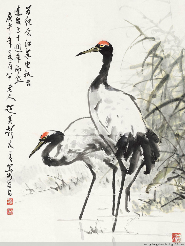 彭友善国画花鸟作品