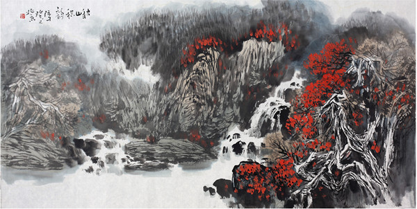 张际才国画山水作品