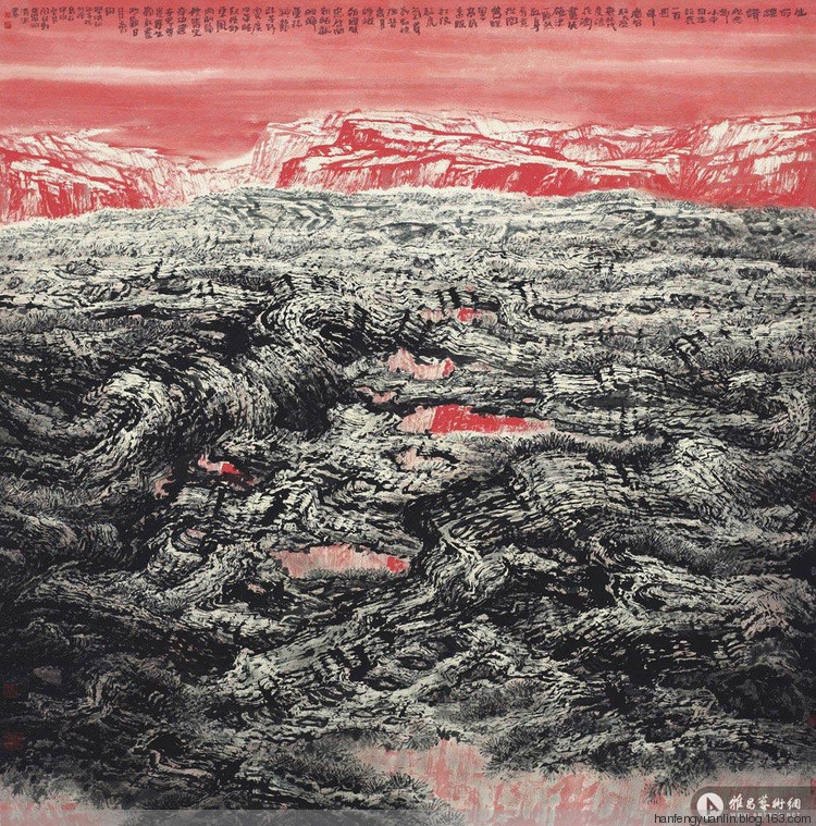 罗渊国画山水作品