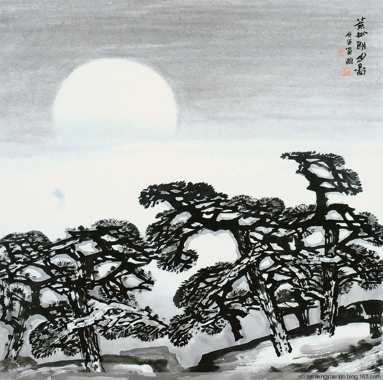 罗渊国画山水作品