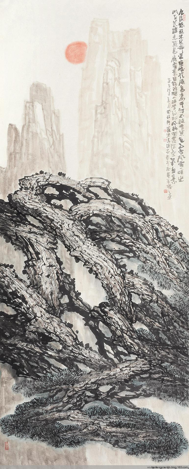 罗渊国画山水作品