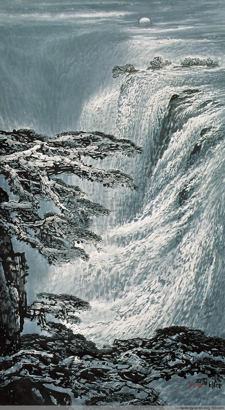 罗渊国画山水作品