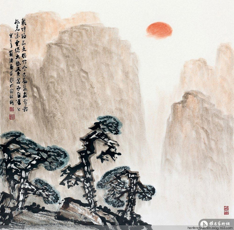 罗渊国画山水作品