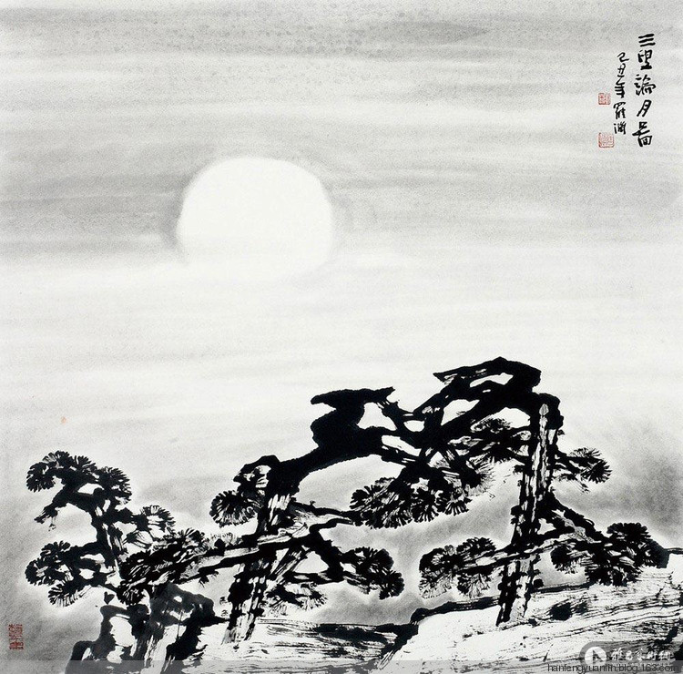 罗渊国画山水作品