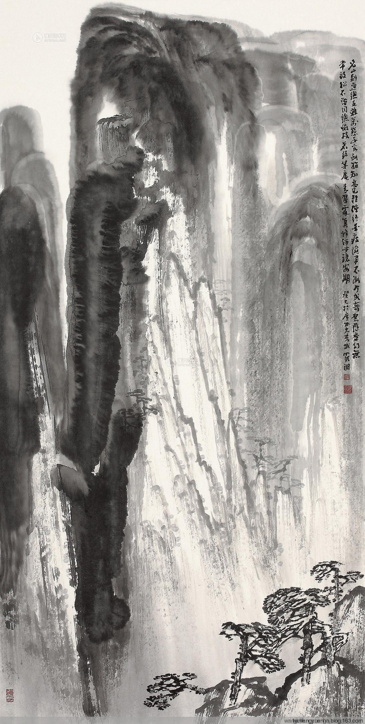 罗渊国画山水作品