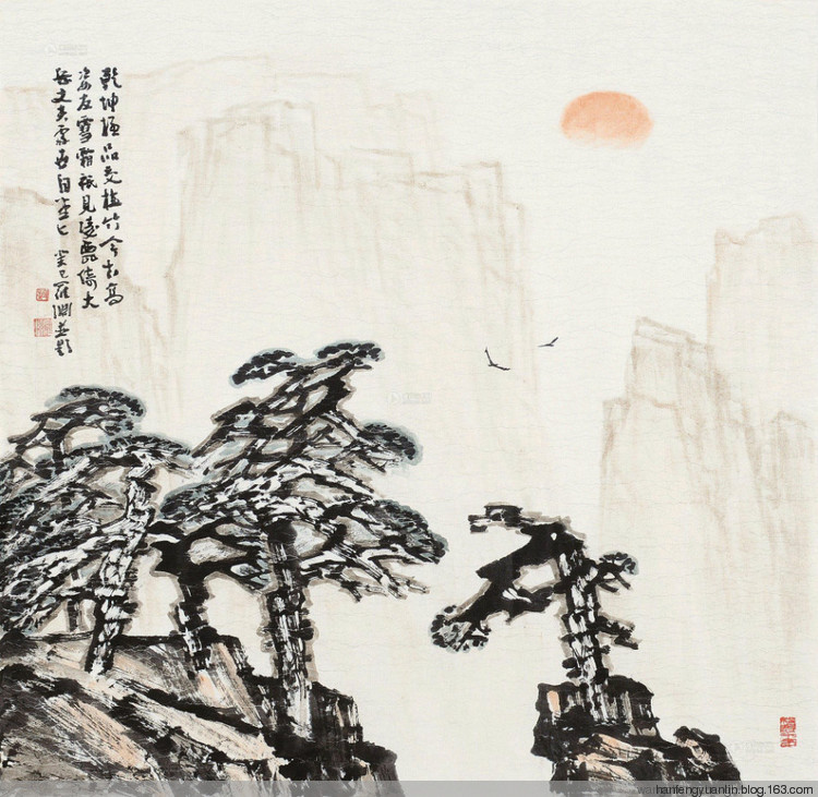 罗渊国画山水作品