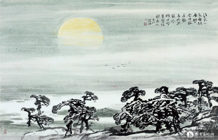 罗渊国画山水作品