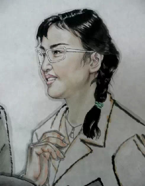 刘向荣国画人物作品