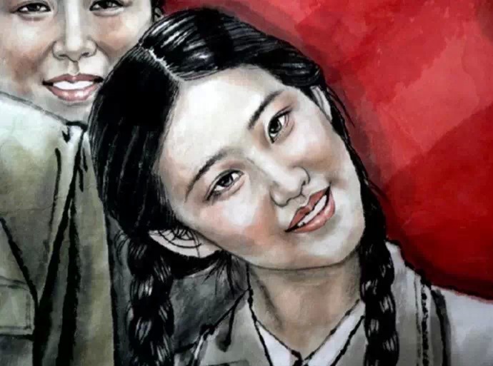 刘向荣国画人物作品